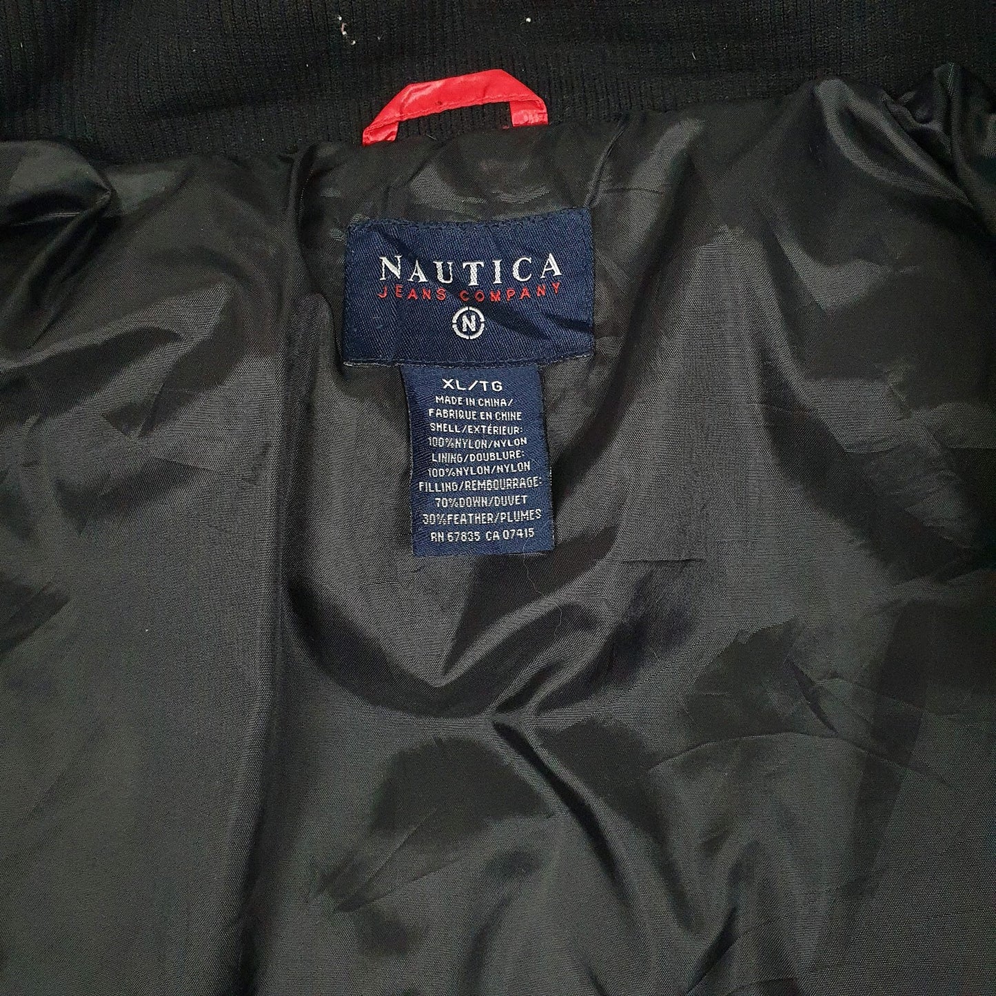 Womens Red Nautica Hooded  Coat