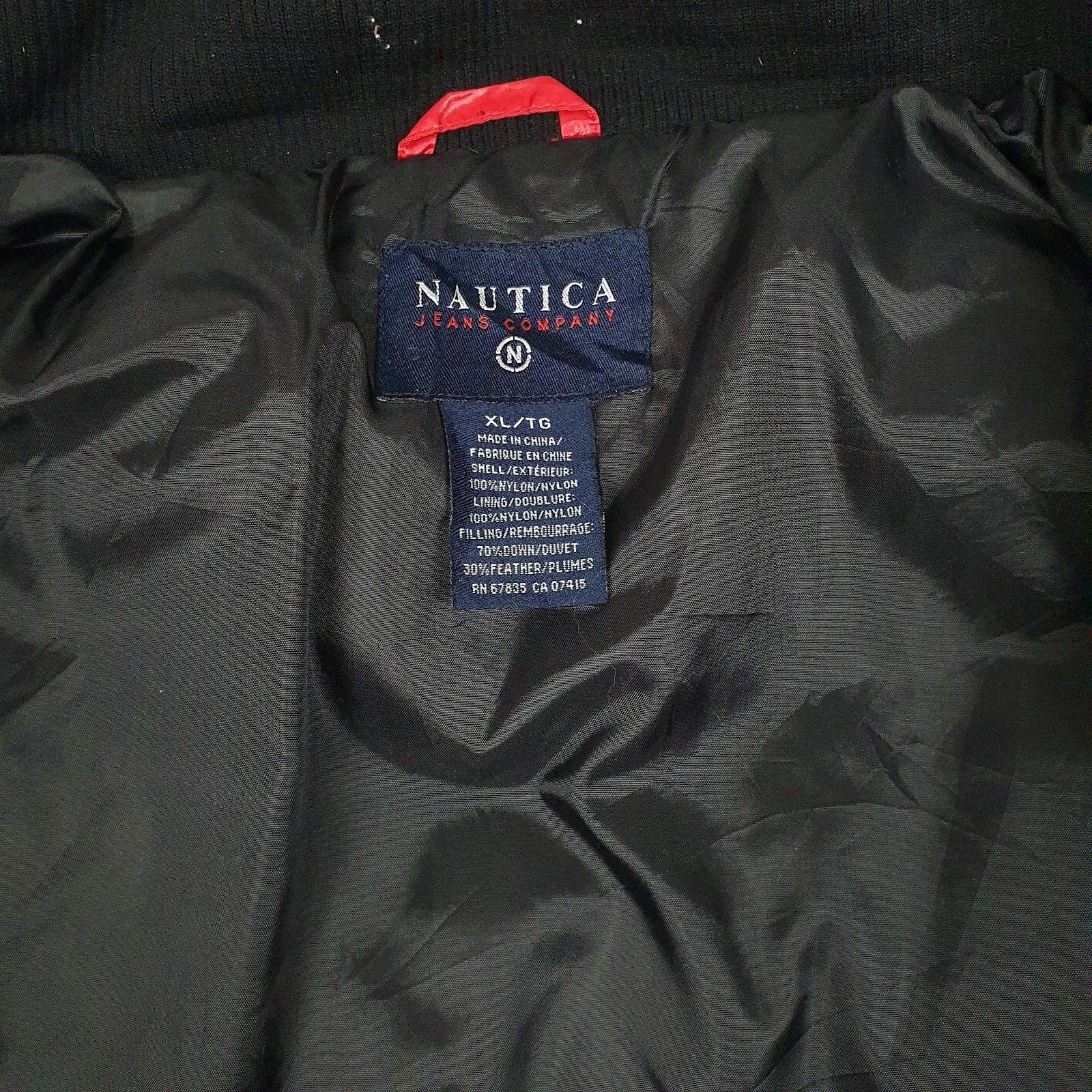 Womens Red Nautica Hooded  Coat