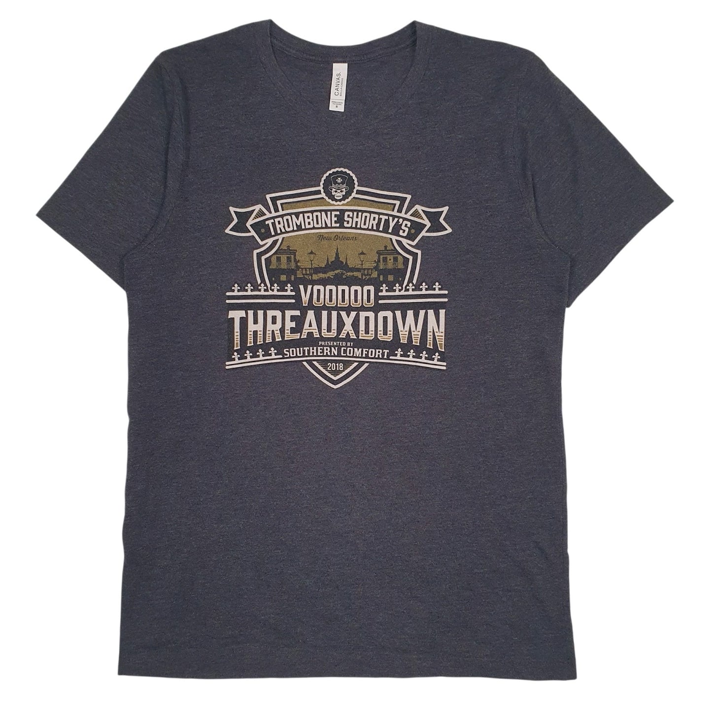 Mens Grey Canvas Trombone Shorty's Short Sleeve T Shirt