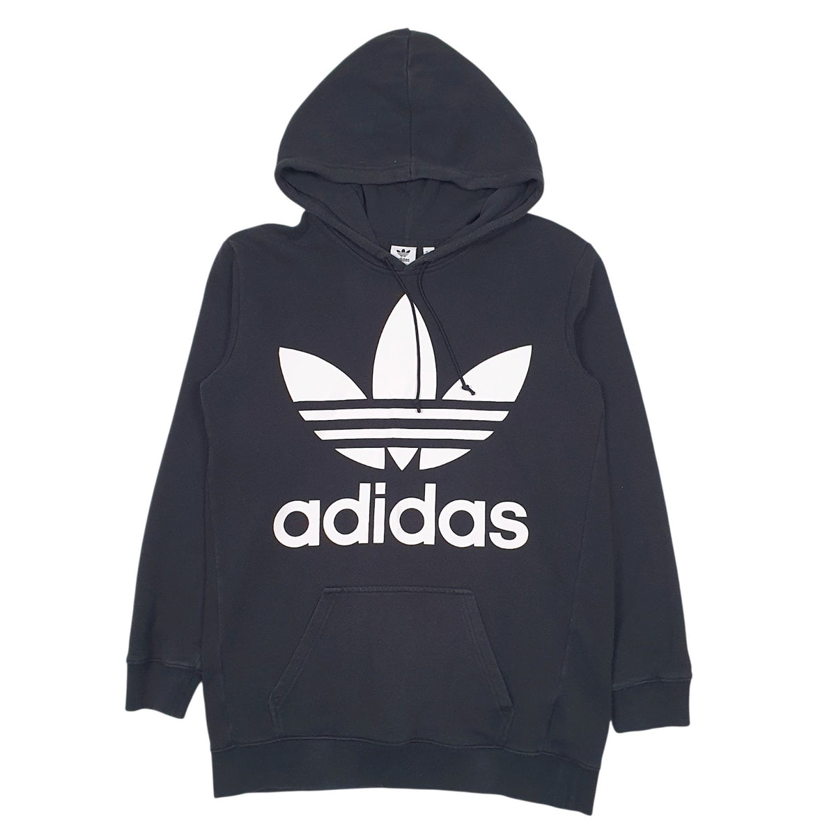 Womens Black Adidas Spellout Hoodie Jumper