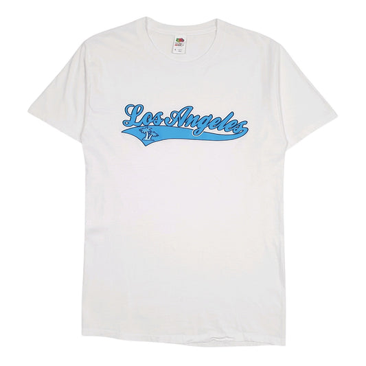 Mens White Fruit Of The Loom Los Angeles Short Sleeve T Shirt