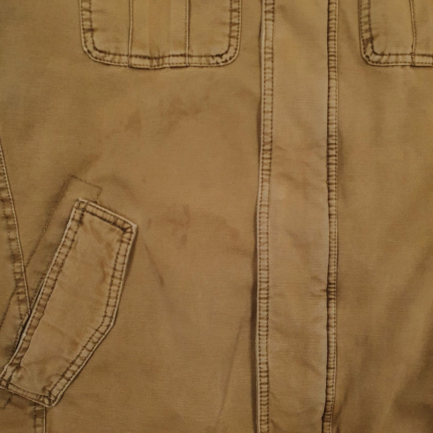 Mens Brown Levis Sherpa Lined Military  Coat