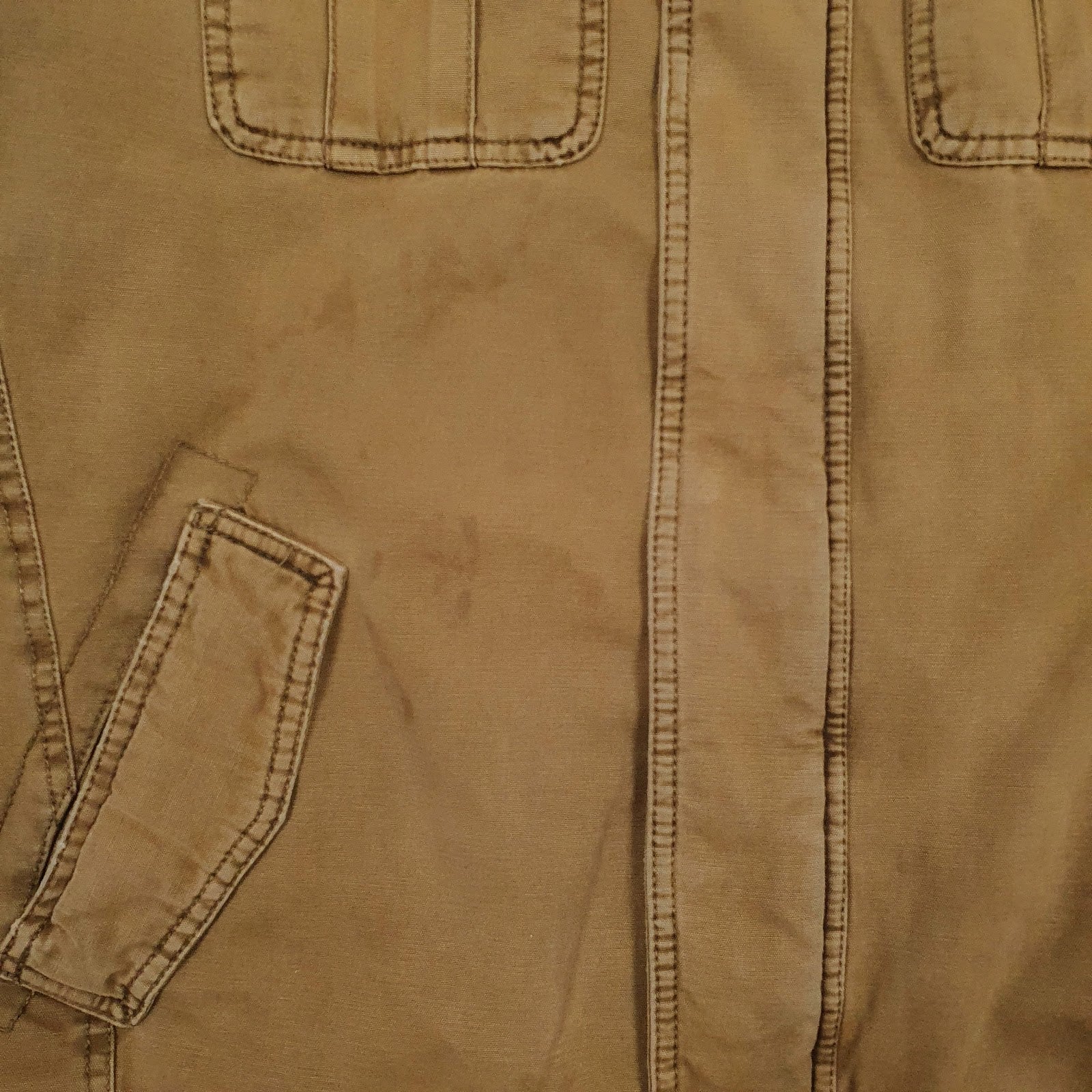 Mens Brown Levis Sherpa Lined Military  Coat