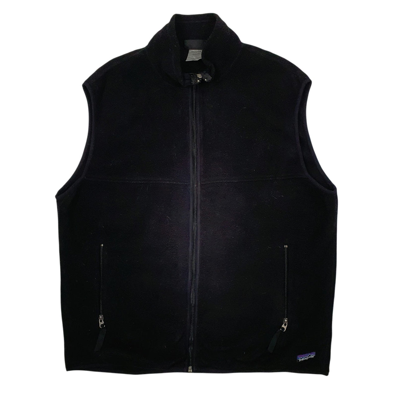 Mens Black Patagonia Synchilla Gilet Jumper