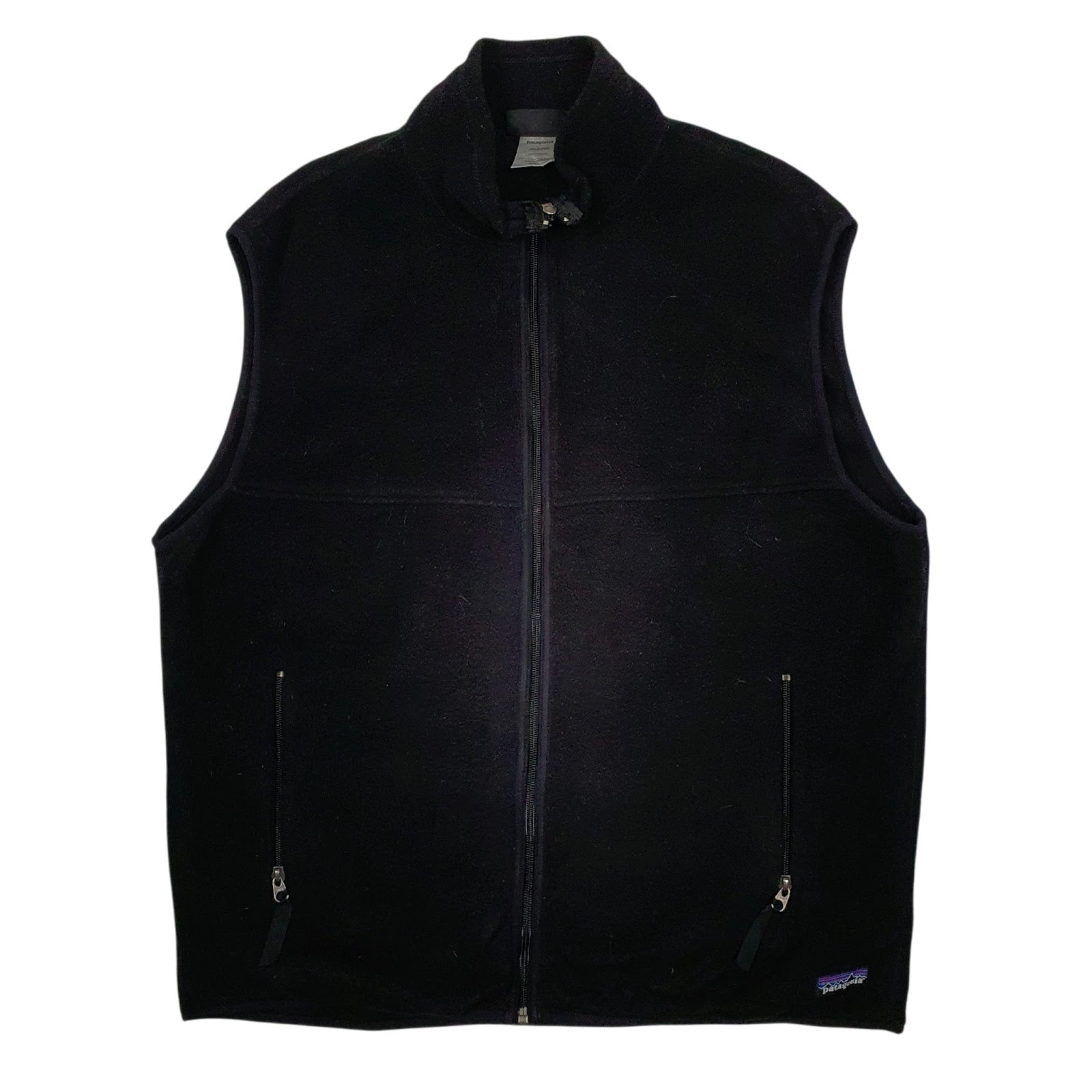 Mens Black Patagonia Synchilla Gilet Jumper