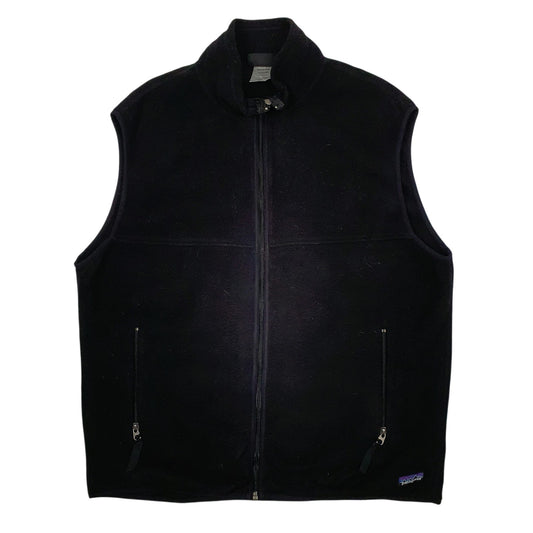 Mens Black Patagonia Synchilla Gilet Jumper