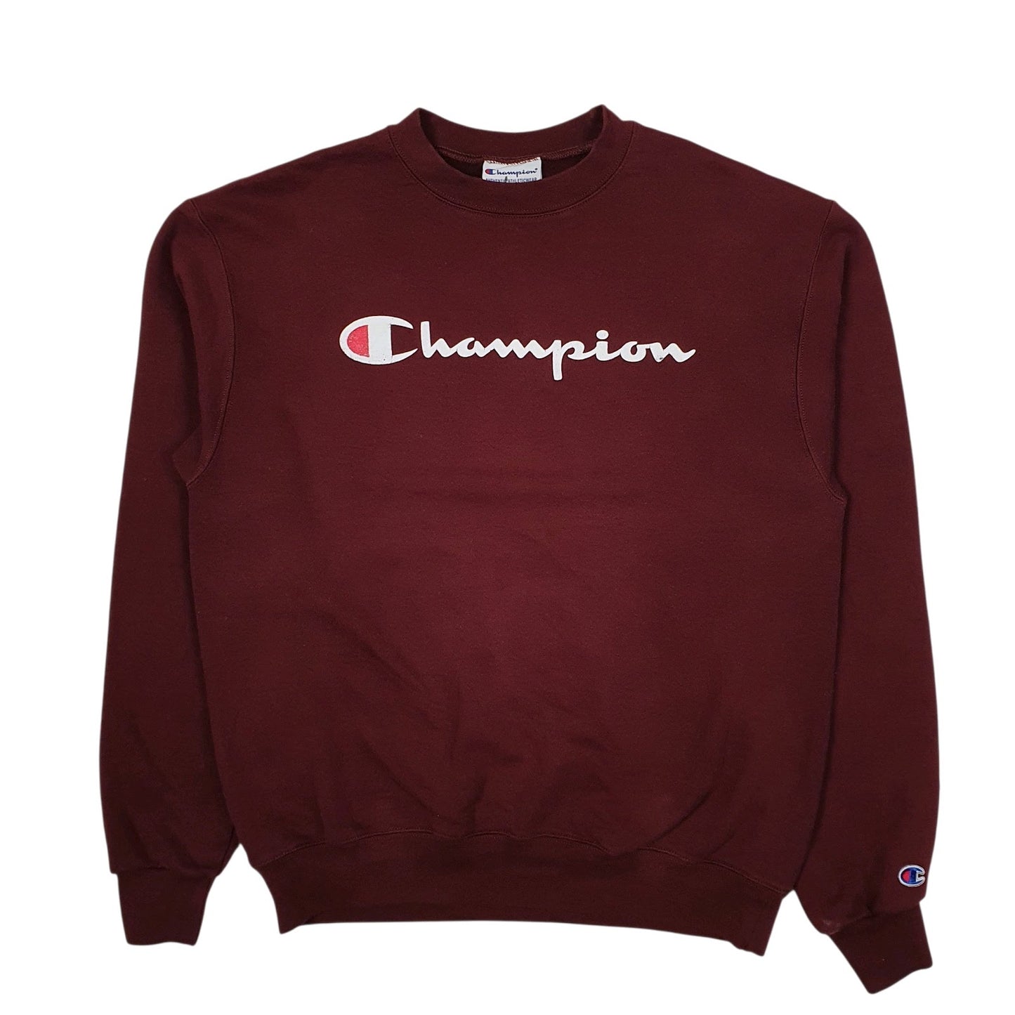 Mens Burgundy Champion  Crewneck Jumper