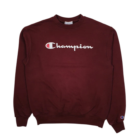 Mens Burgundy Champion  Crewneck Jumper