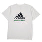 Mens White Adidas Basketball Short Sleeve T Shirt