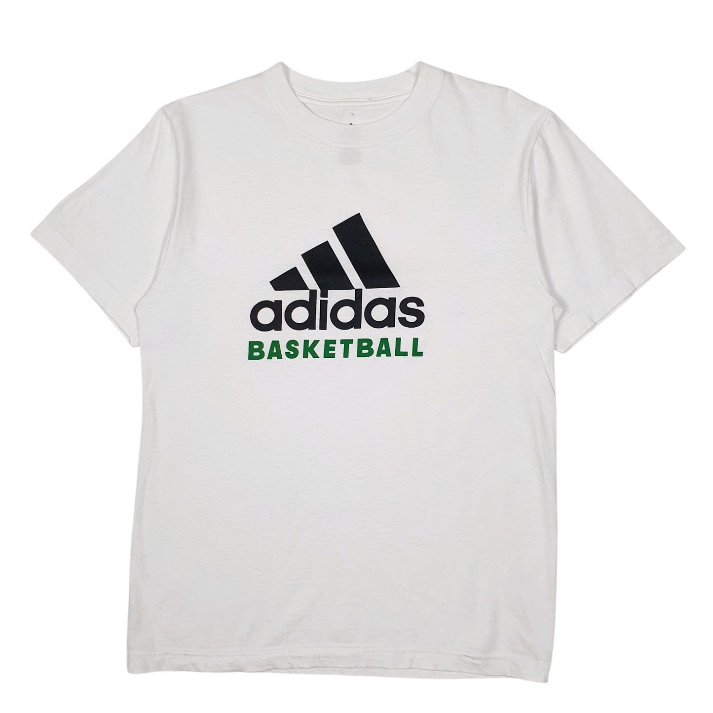 Mens White Adidas Basketball Short Sleeve T Shirt