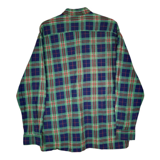 Mens Green Euston Plaid Flannel  Shirt