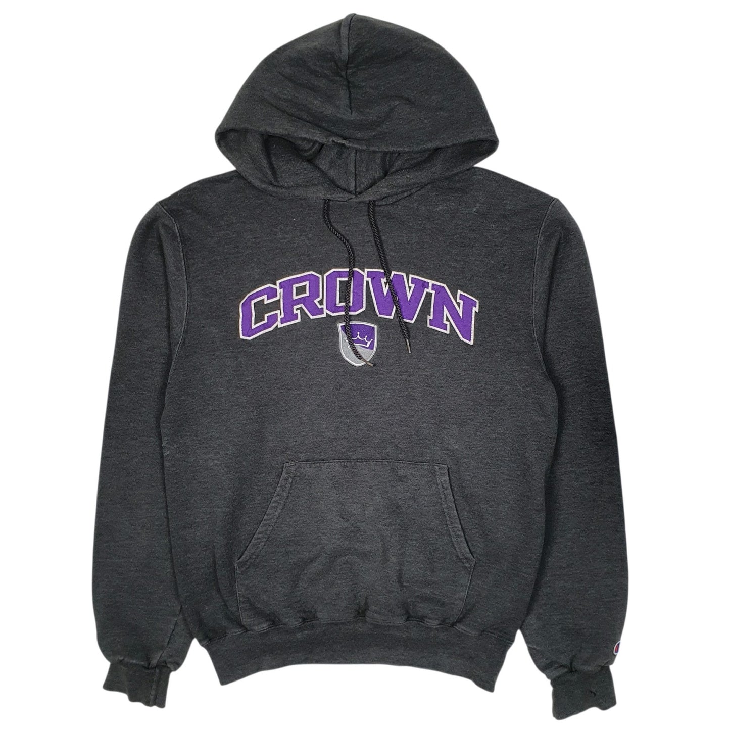 Mens Grey Champion Crown Hoodie Jumper