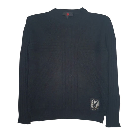 Womens Black Jr  Crewneck Jumper