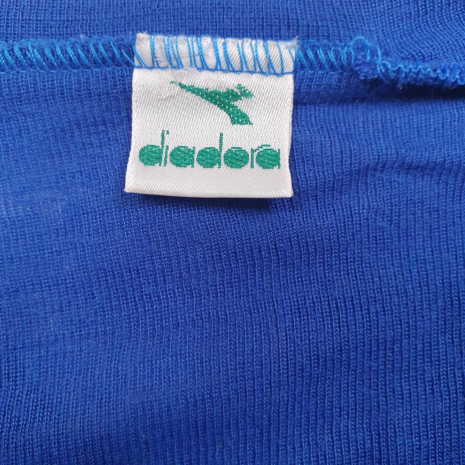Mens Blue Diadora Vintage 90s Spellout  T Shirt