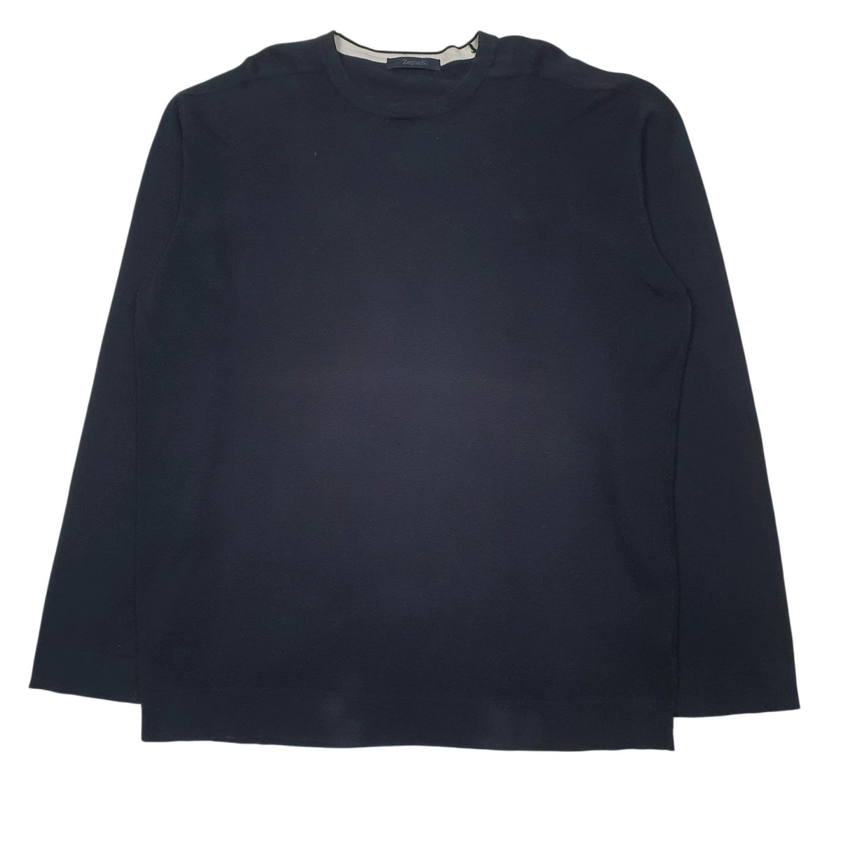 Mens Navy Ermenegildo Zegna Sport Crewneck Jumper