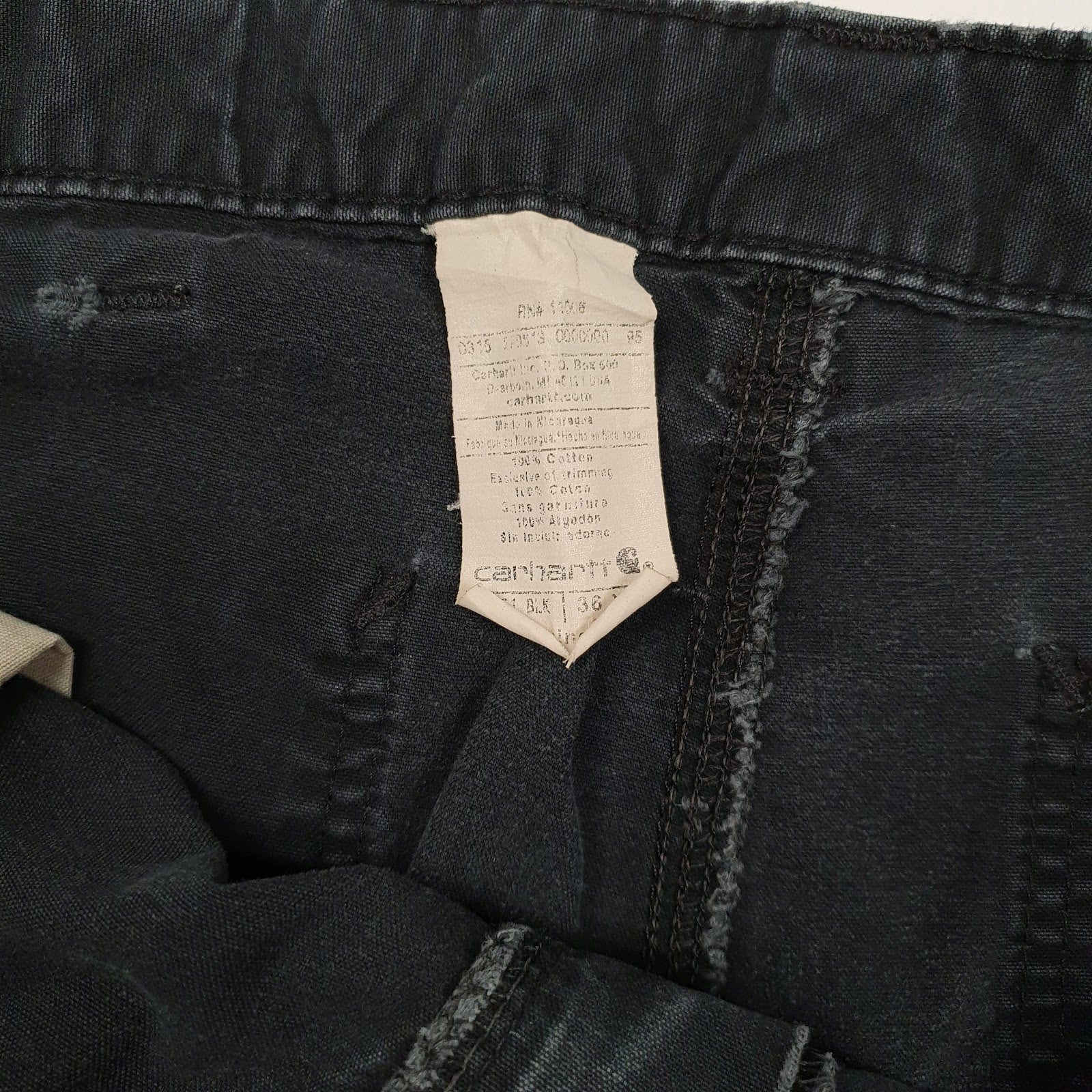 Mens Black Carhartt B151  Trousers