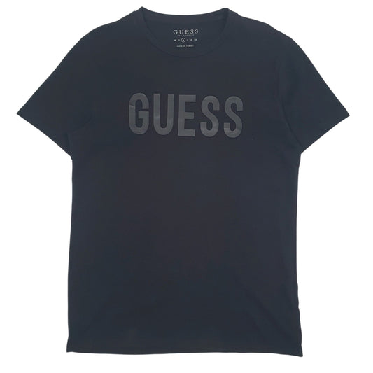 Mens Black Guess Spellout Short Sleeve T Shirt