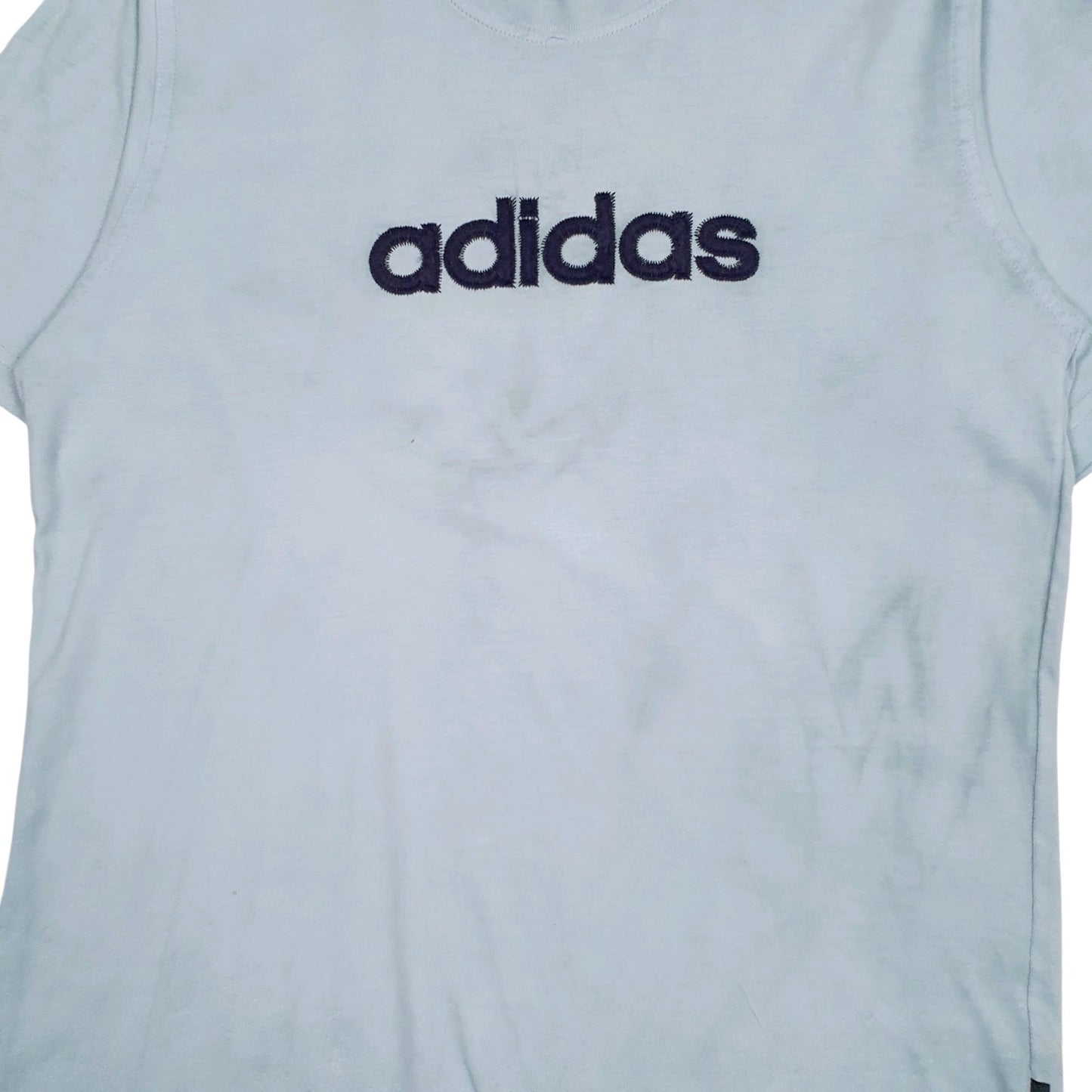 Mens Blue Adidas Vintage 90s Spellout  T Shirt