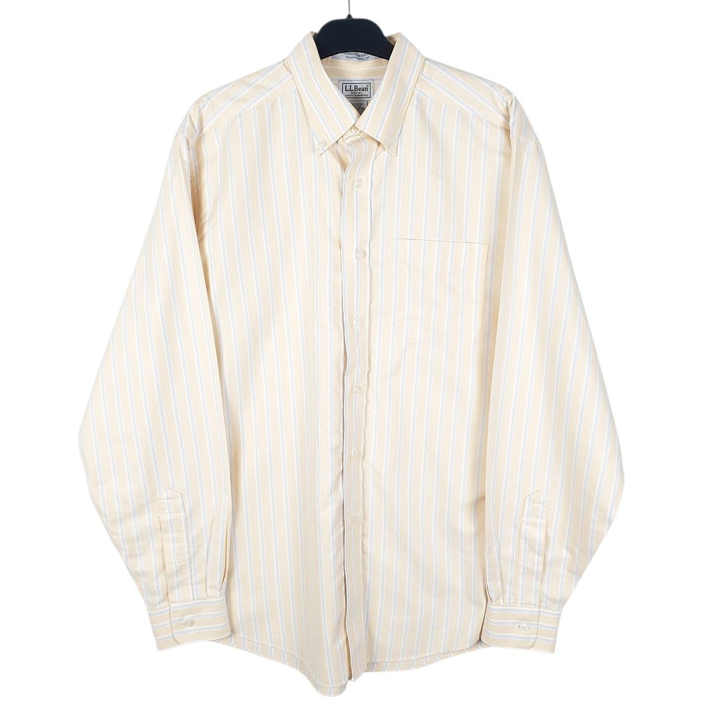 Mens Yellow L.L.Bean  Long Sleeve Shirt