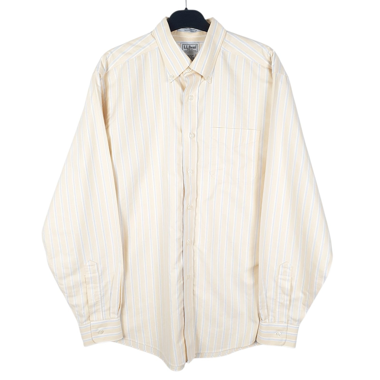Mens Yellow L.L.Bean  Long Sleeve Shirt