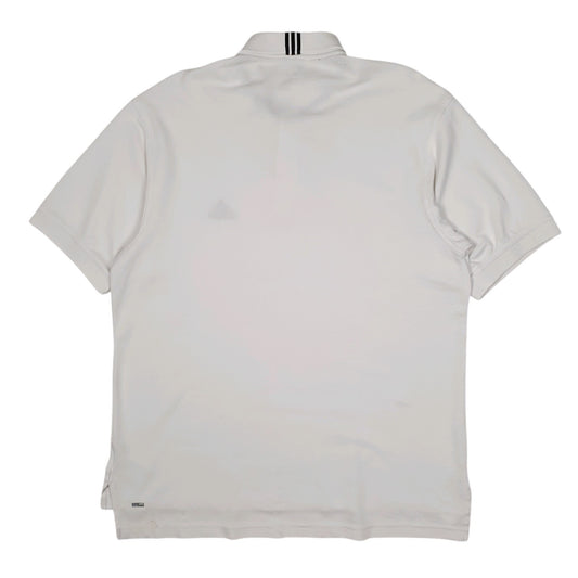 Mens White Adidas Climalite Golf Crewneck Polo Shirt