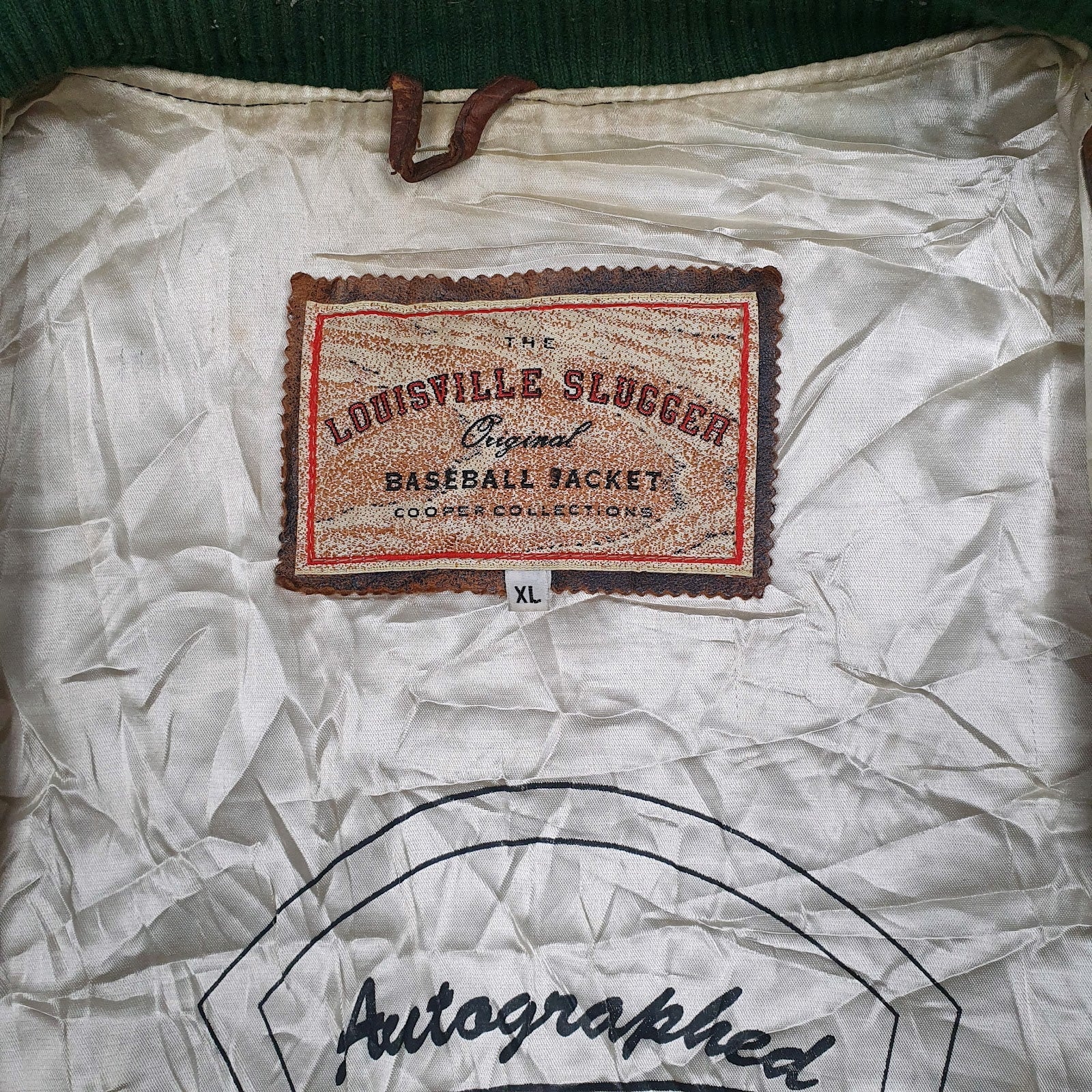 Mens Brown Cooper Collections Louisville Slugger Vintage 90s  Coat