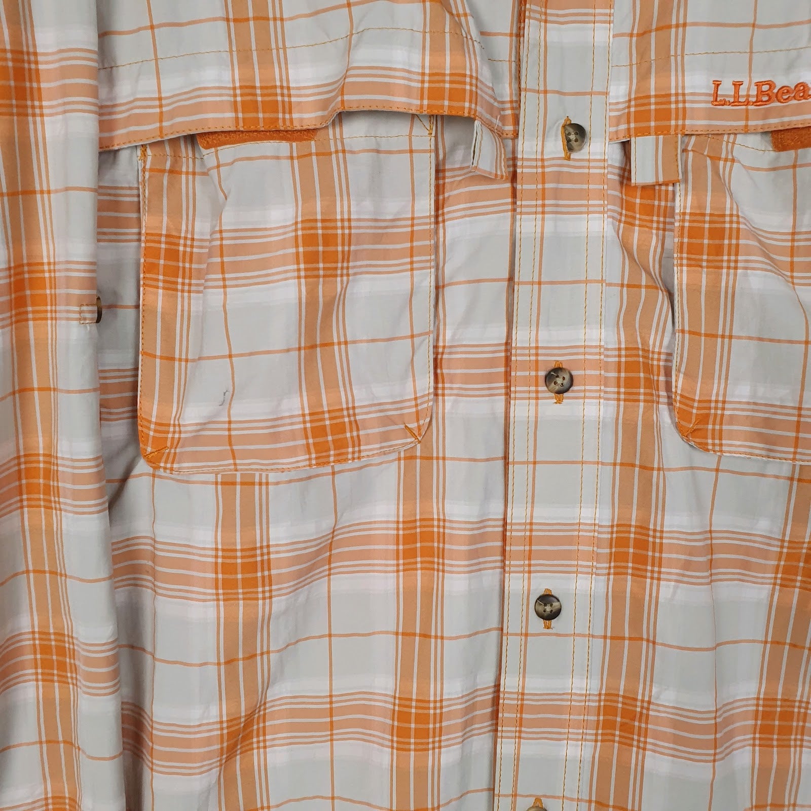 Mens Orange L.L.Bean Active Wear  Shirt