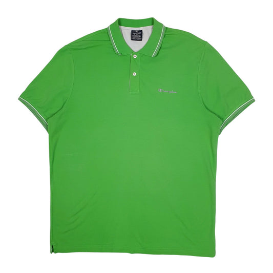 Mens Green Champion  Short Sleeve Polo Shirt