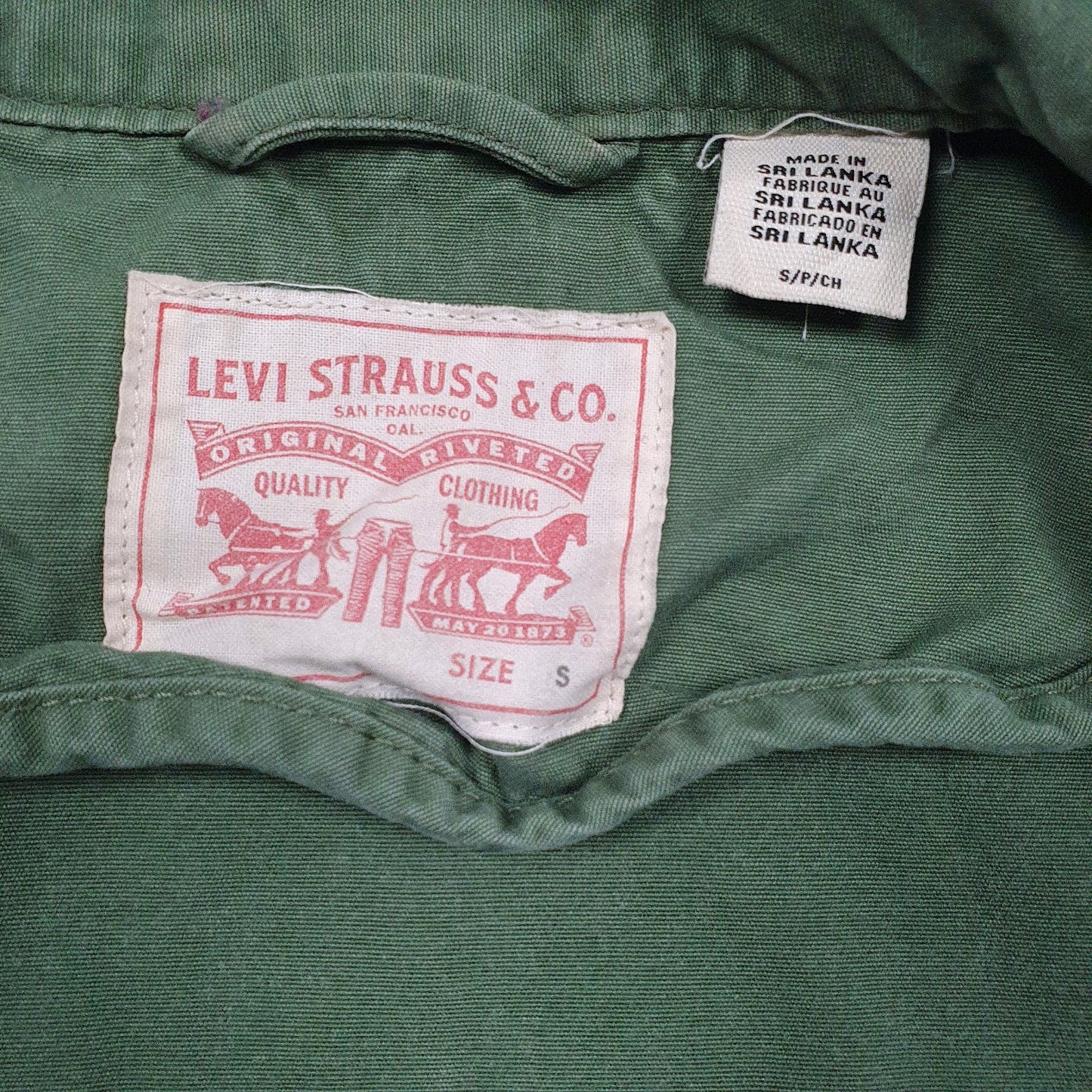 Womens Green Levis Military  Coat