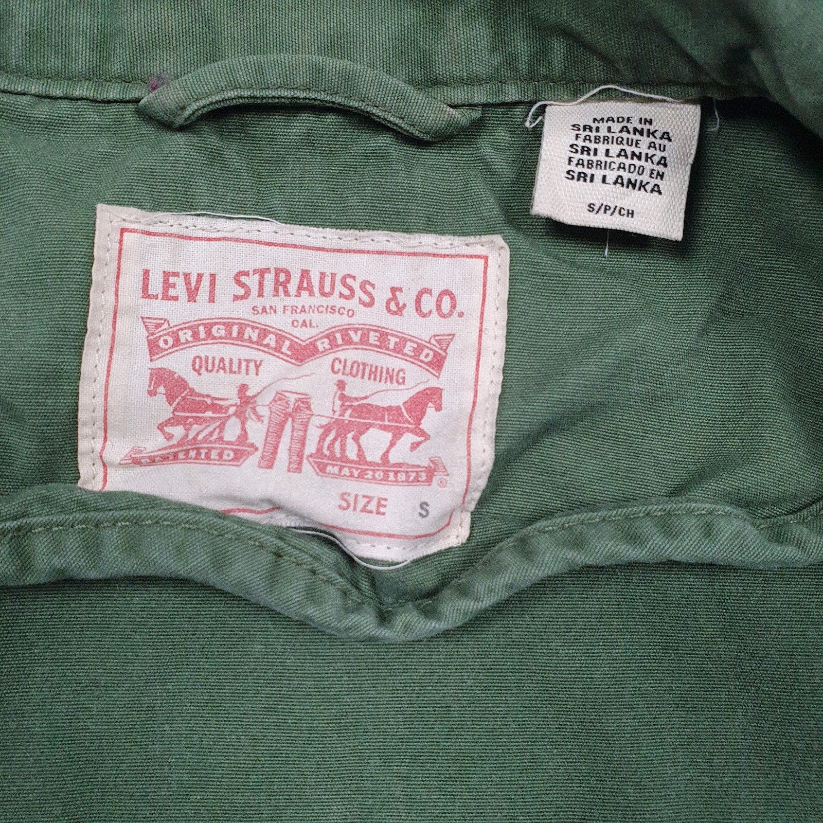 Womens Green Levis Military  Coat