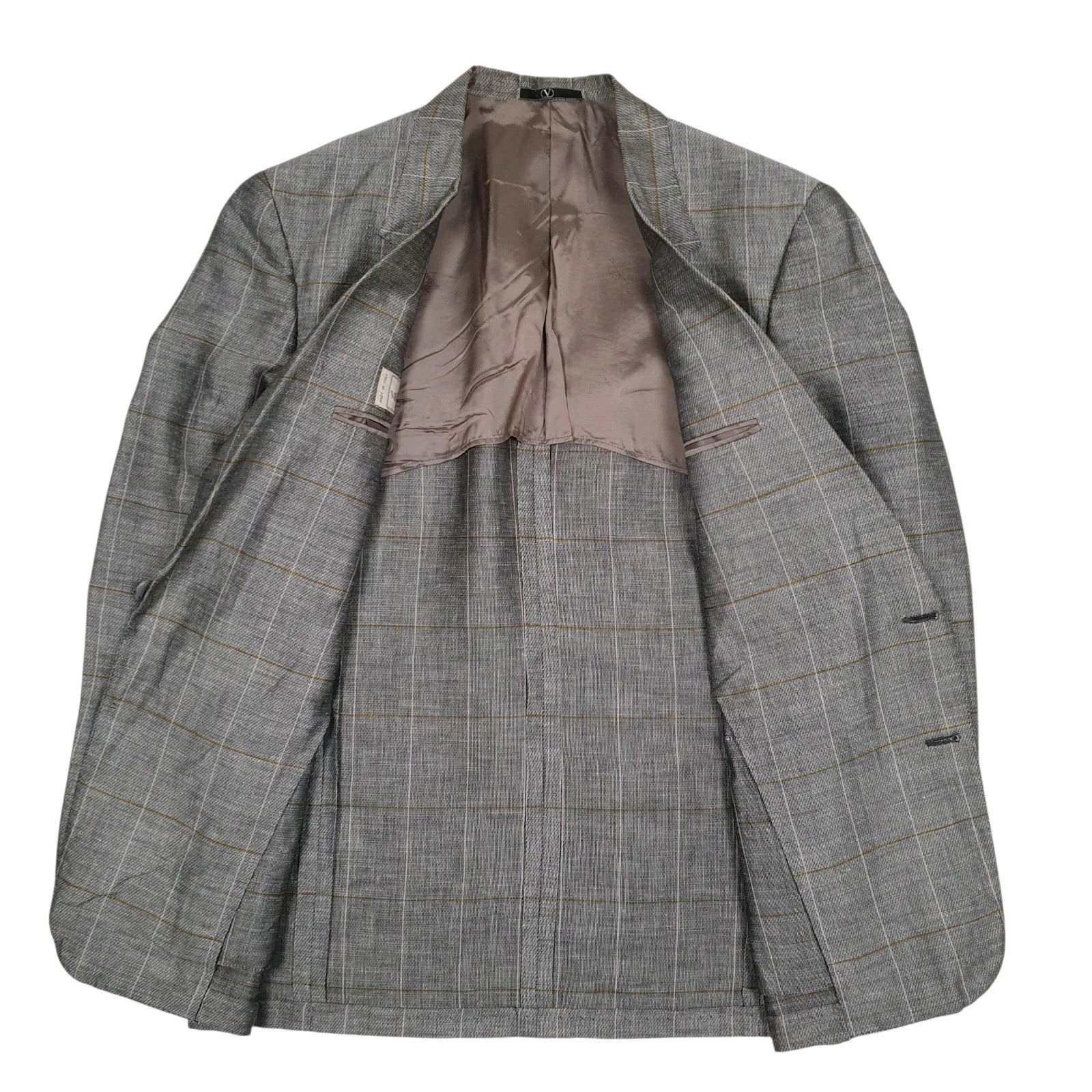 Mens Grey Valentino Made In Italy  Coat