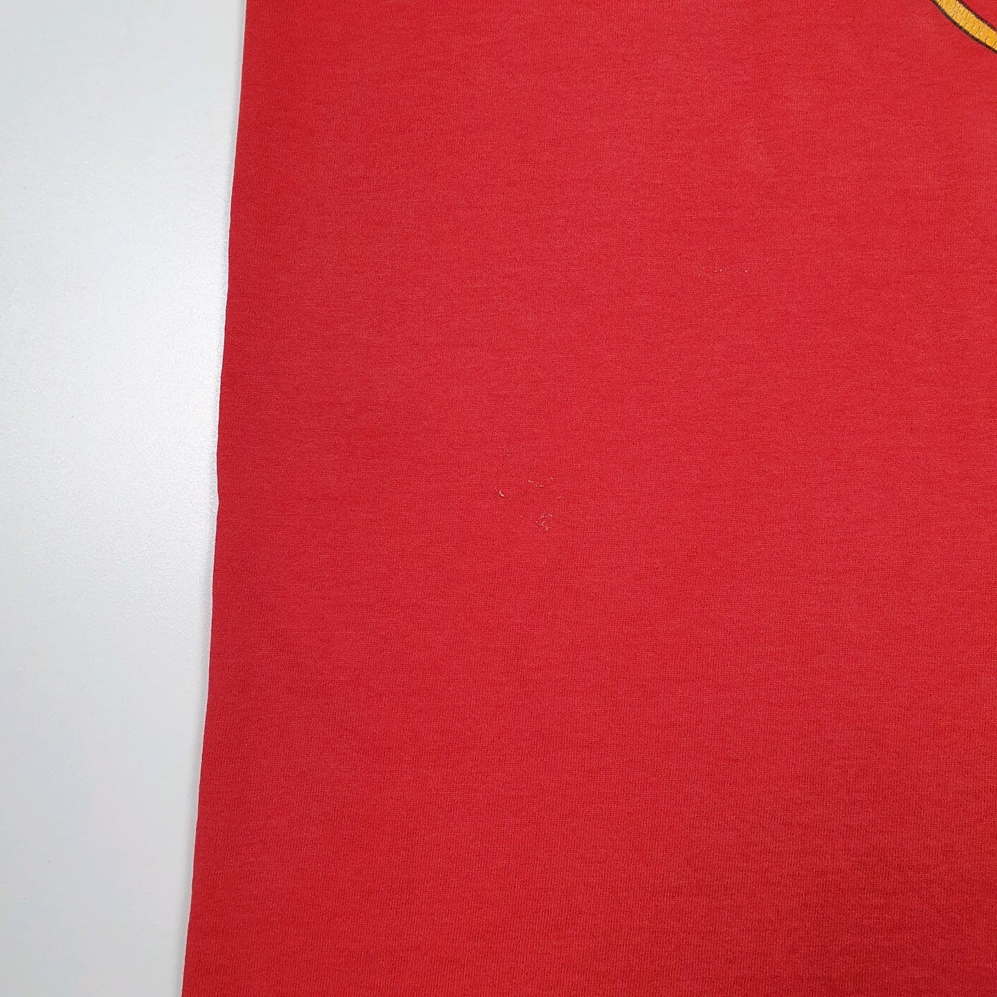Mens Red Fruit Of The Loom Vintage 90s Single Stitch River Run  T Shirt