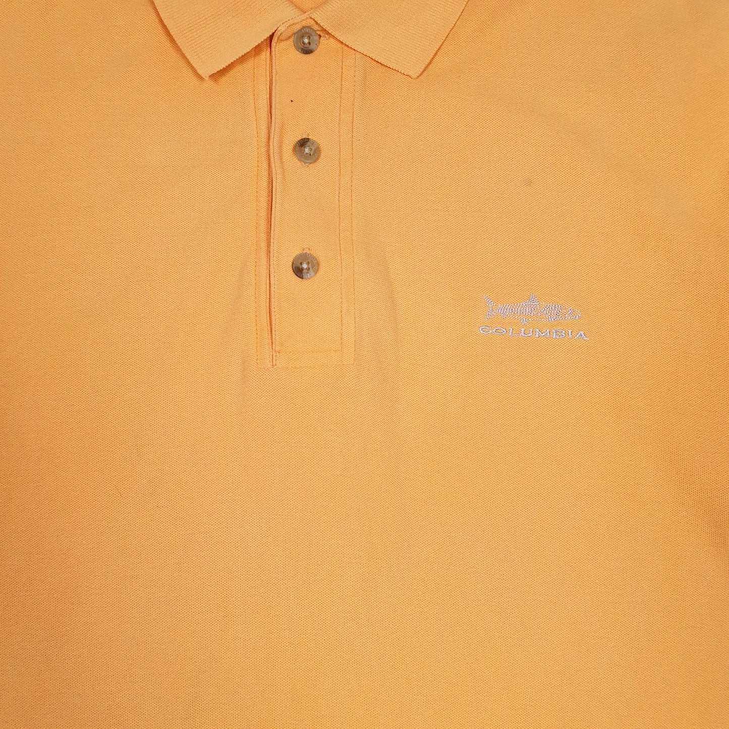 Mens Orange Columbia Sportswear Company Vintage  Polo Shirt