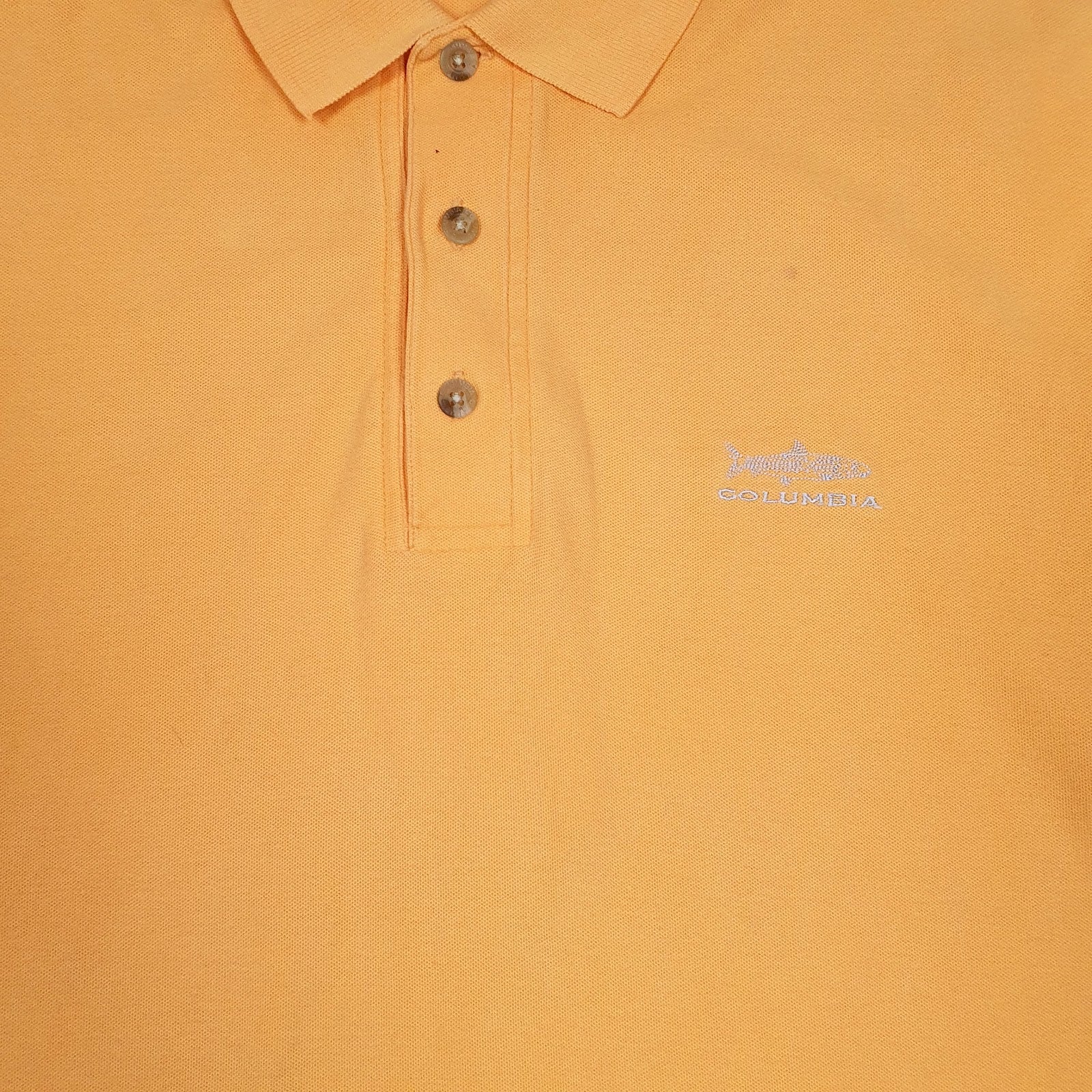 Mens Orange Columbia Sportswear Company Vintage  Polo Shirt