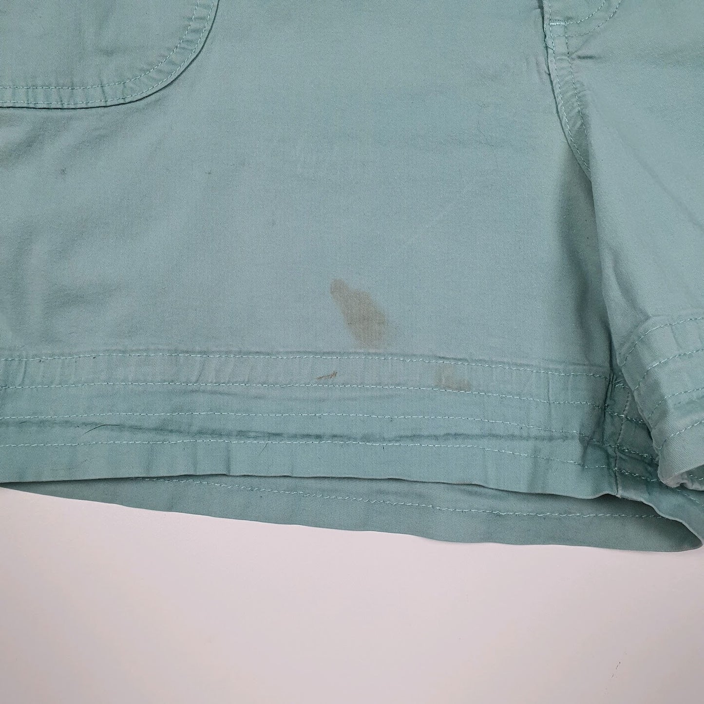 Womens Blue Lee Mid Rise Hoodie Shorts