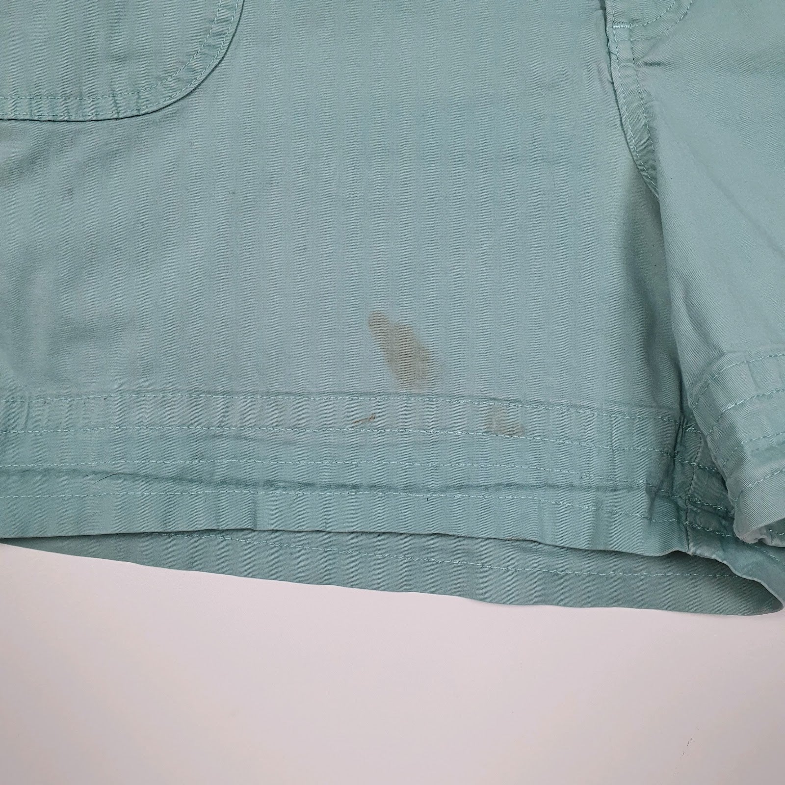 Womens Blue Lee Mid Rise Hoodie Shorts