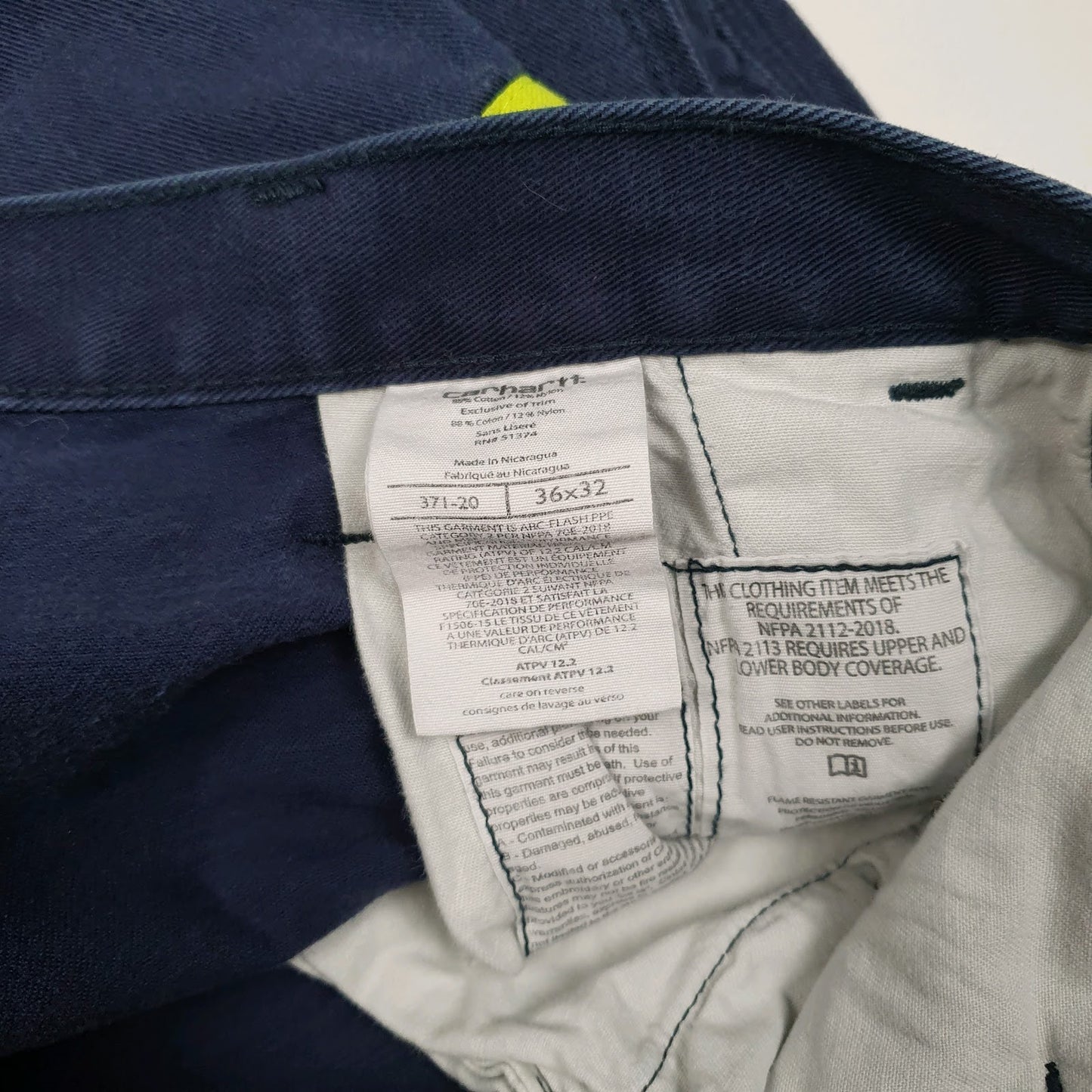 Mens Navy Carhartt Hi Vis  Trousers