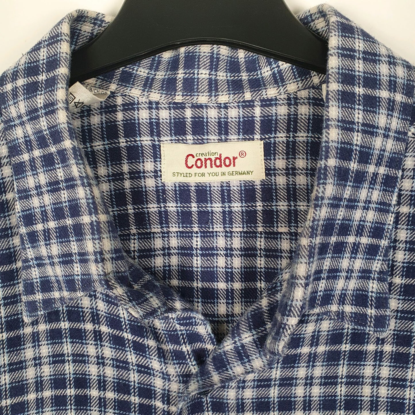 Mens Navy Condor Plaid Flannel  Shirt