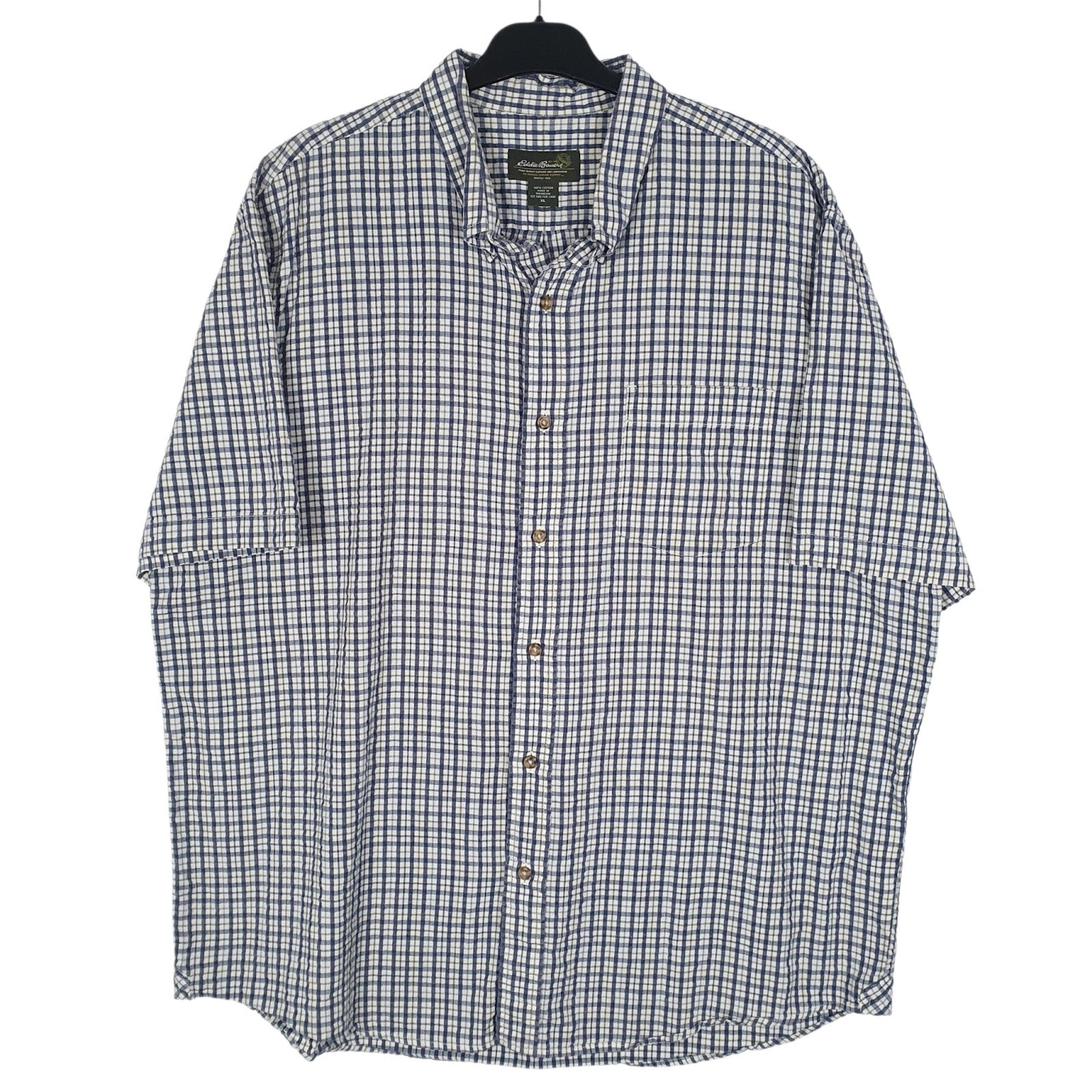 Mens Blue Eddie Bauer  Short Sleeve Shirt