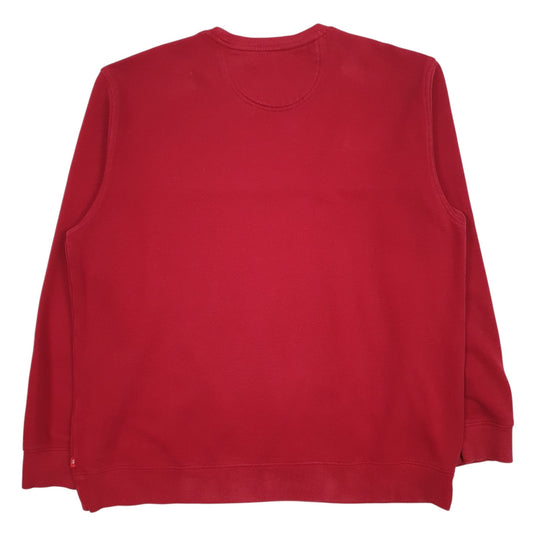 Mens Red Izod  Crewneck Jumper