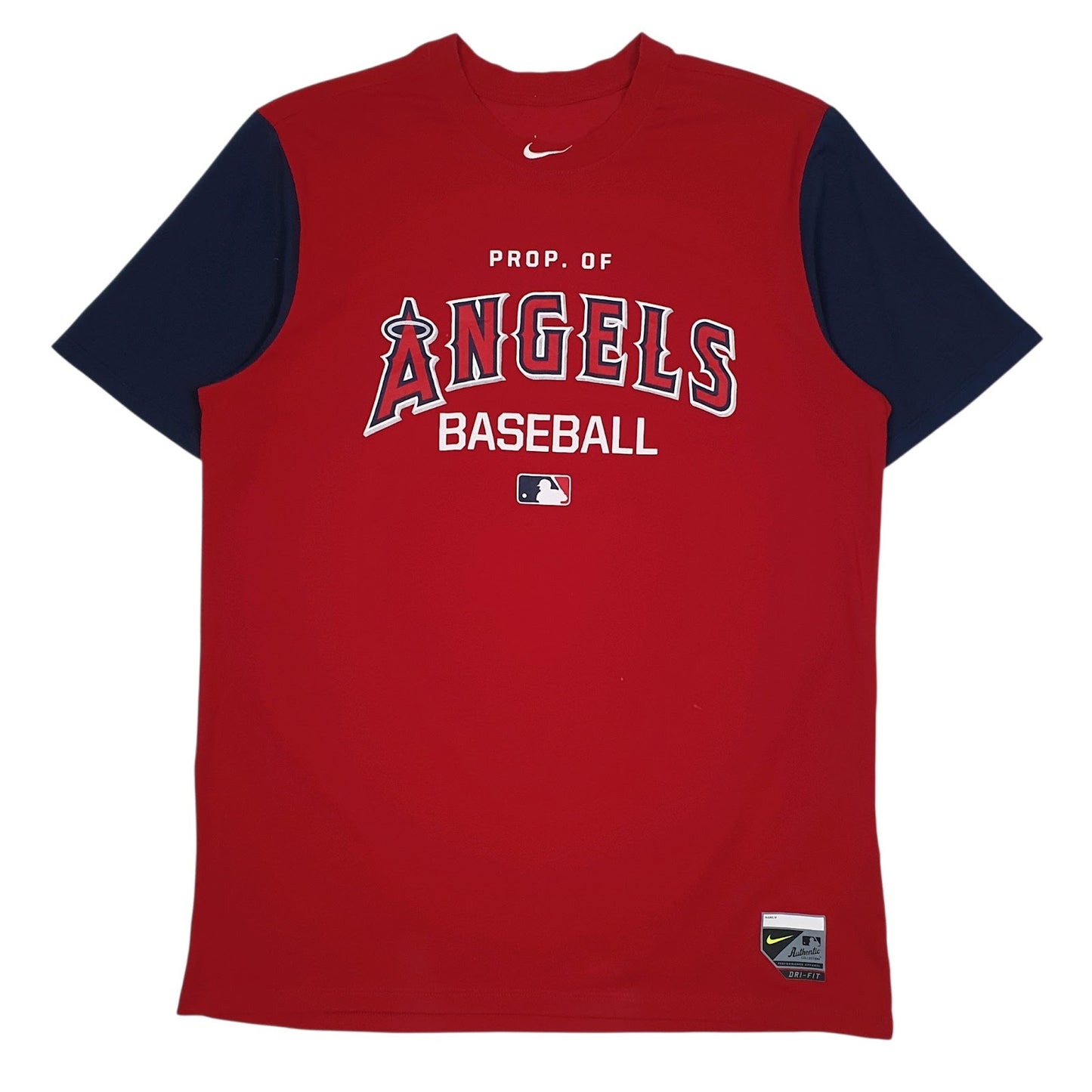Mens Red Nike Dri-Fit MLB Los Angeles Dodgers Short Sleeve T Shirt