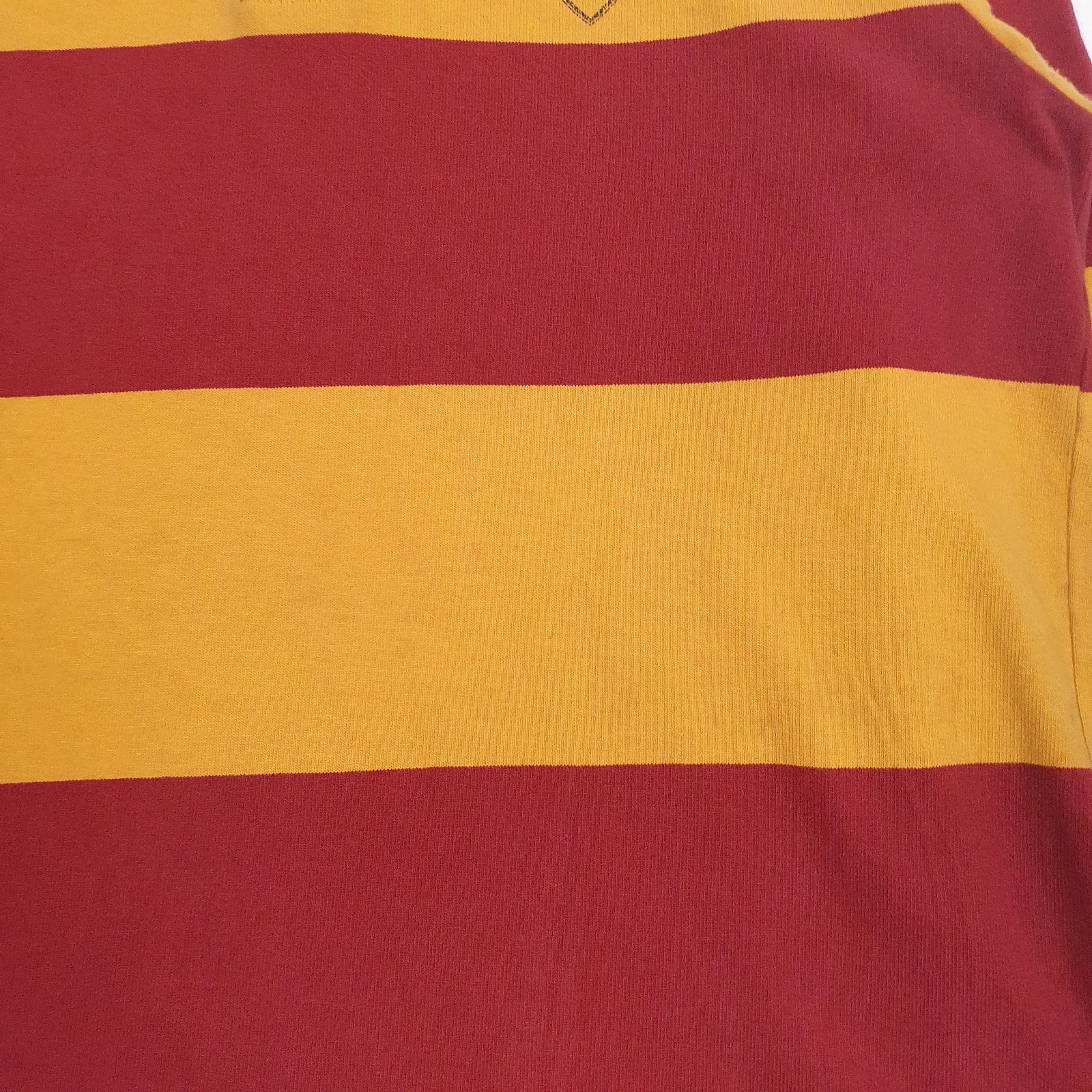 Mens Yellow Abercrombie and Fitch Rugby Crewneck Polo Shirt