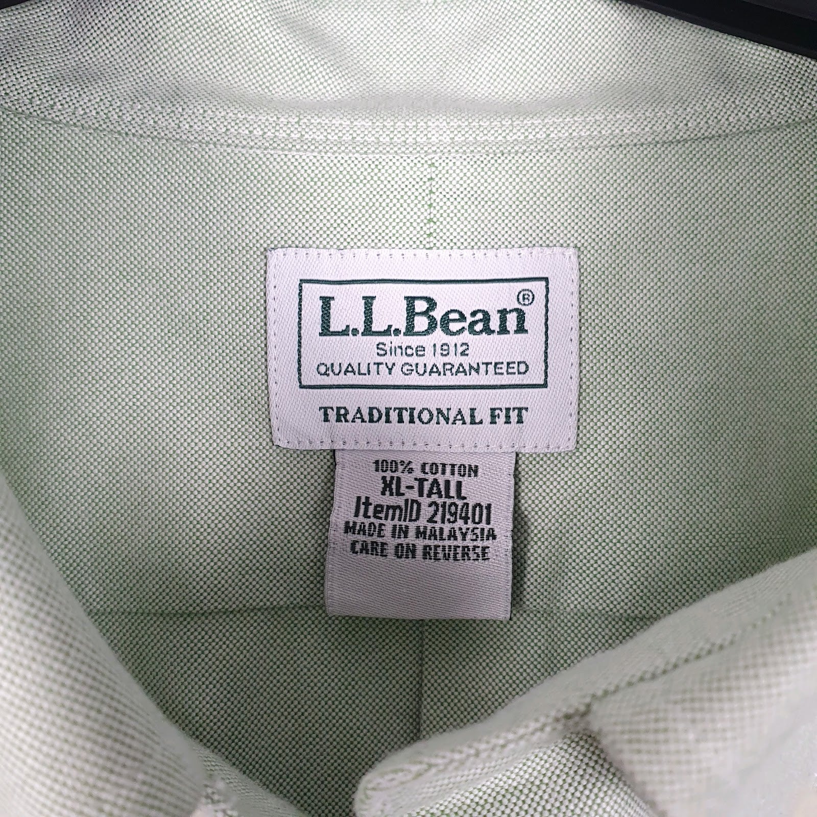 Mens Green L.L.Bean   Shirt