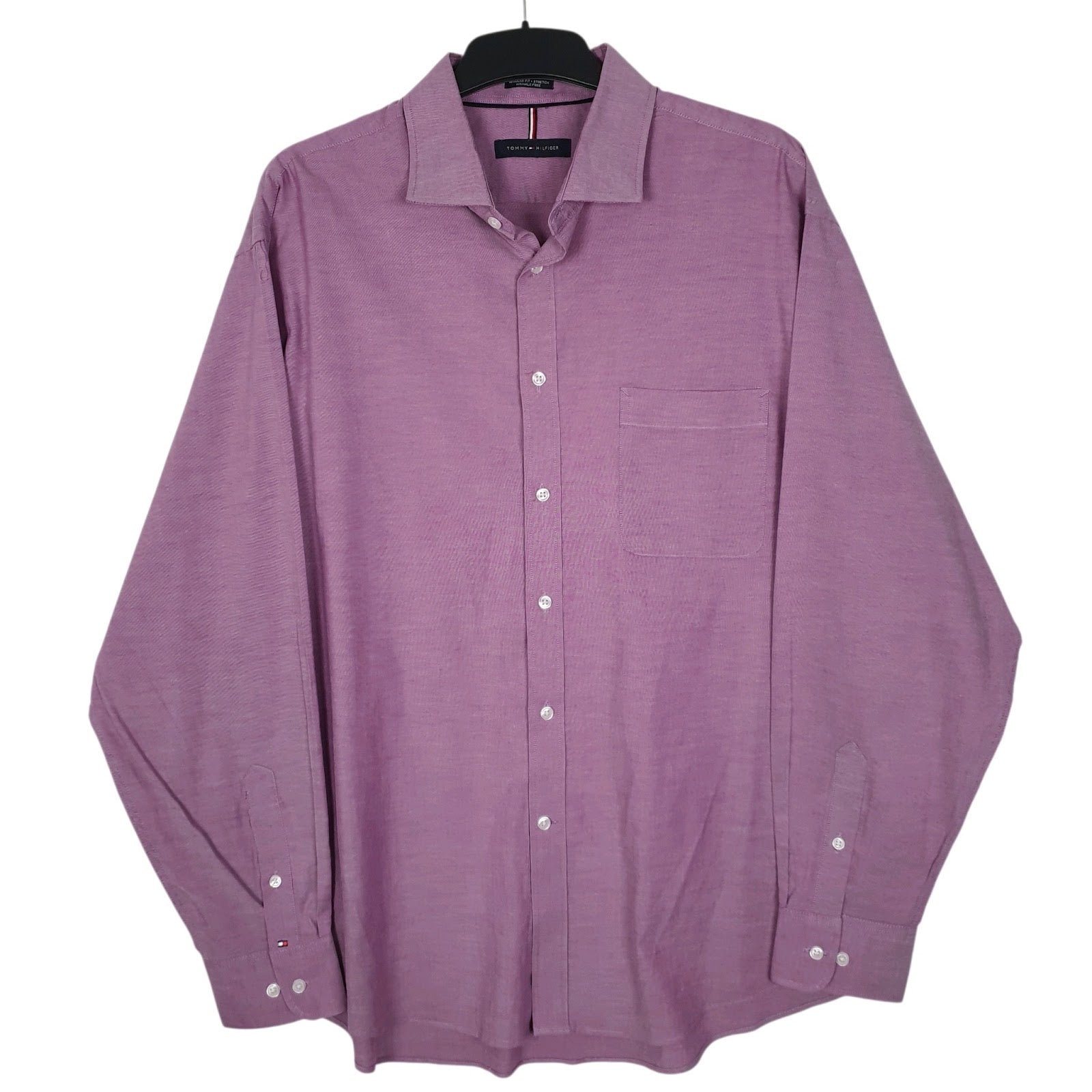 Mens Purple Tommy Hilfiger  Long Sleeve Shirt
