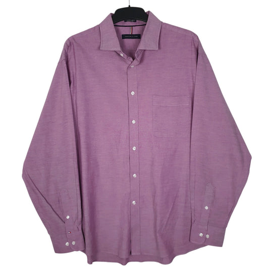 Mens Purple Tommy Hilfiger  Long Sleeve Shirt