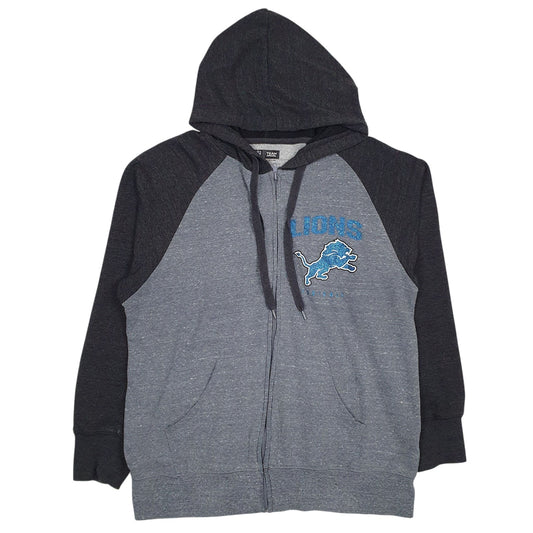 Womens Grey NFL Detriot Lions Full Zip Jumper