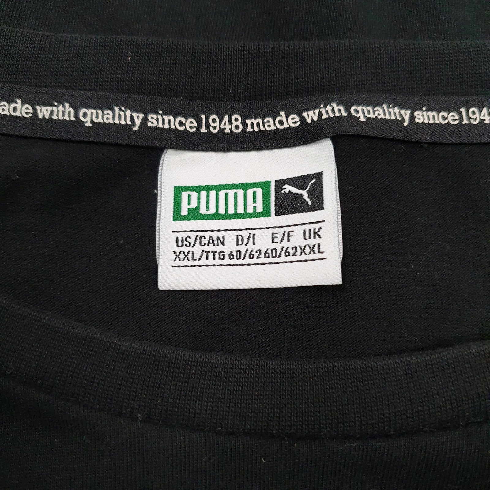 Mens Black Puma Spellout  T Shirt