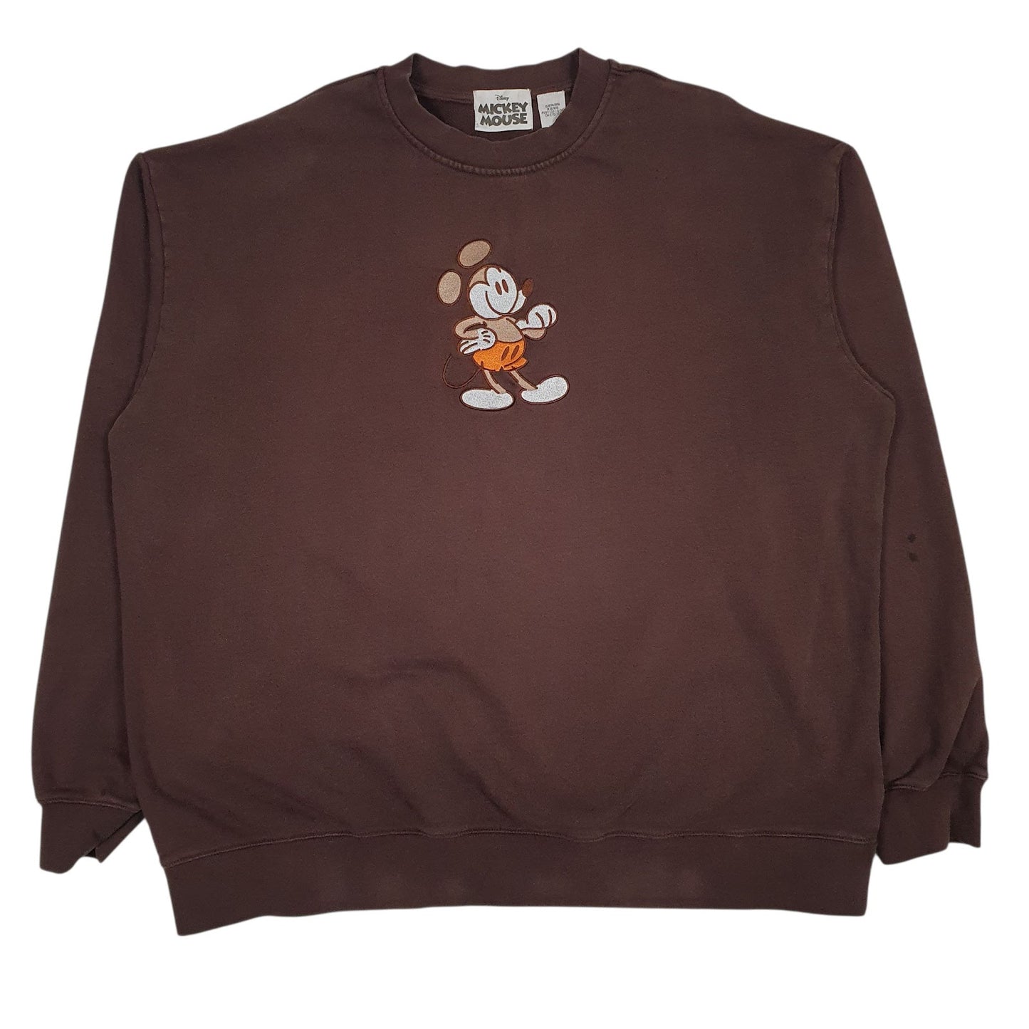 Mens Brown Disney Mickey Mouse Crewneck Jumper