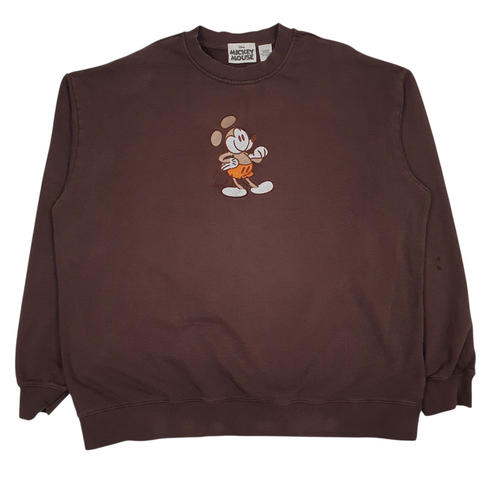 Mens Brown Disney Mickey Mouse Crewneck Jumper