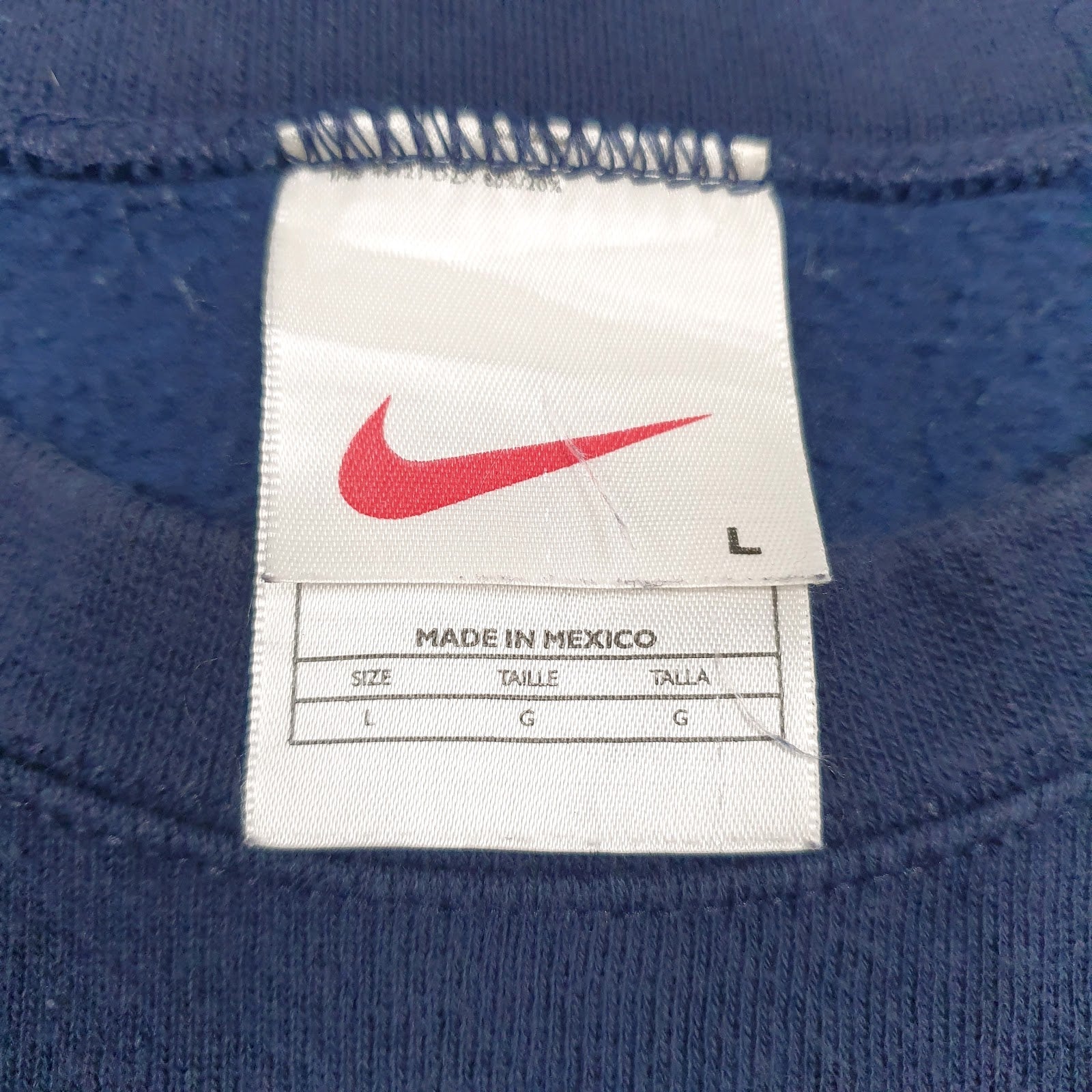 Mens Navy Nike Vintage 90s Crewneck Jumper